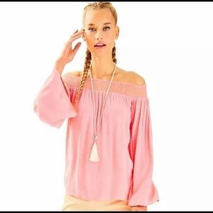 Lilly Pulitzer Katya Coral Reef Off-Shoulder Top